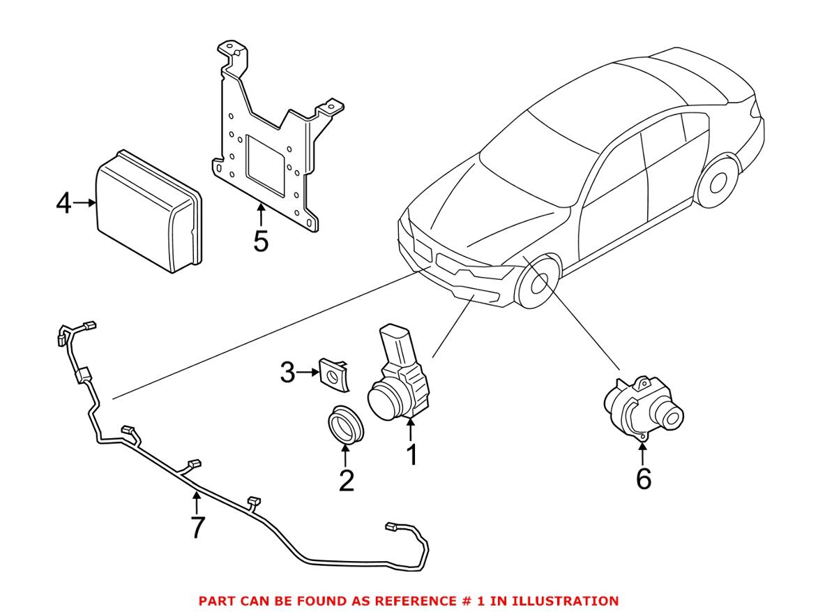 BMW Parking Aid Sensor 66209308344